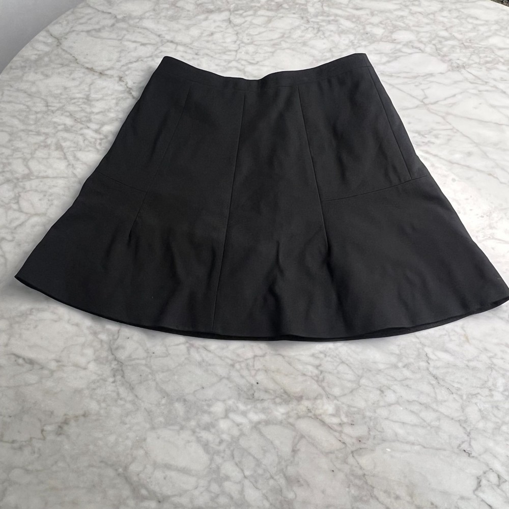 J. Crew Preppy Black Flared Mini Skirt 00